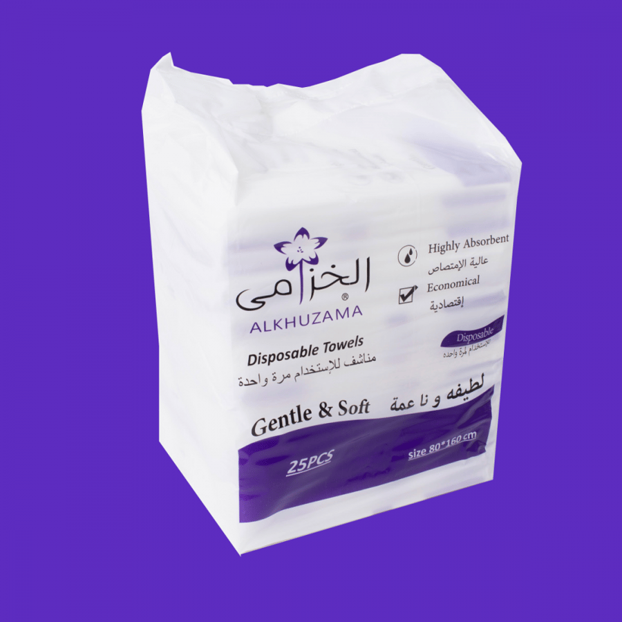 Disposable sanitary towels, 25 pieces, lavender, size 80*160