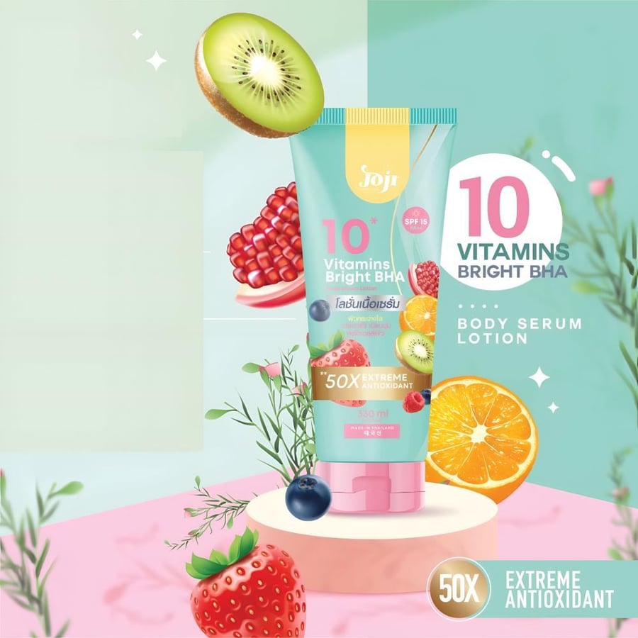 Serum lotion with 10 vitamins for clear radiant skin from Joji Secret Young - 330ml