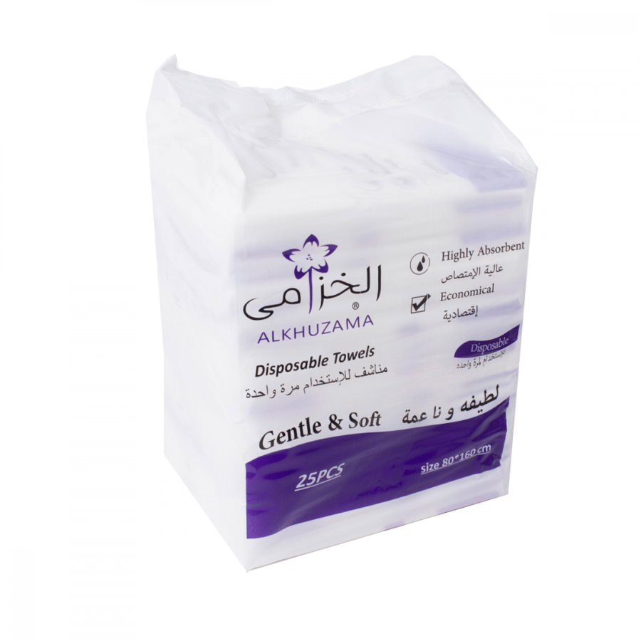 Disposable sanitary towels, 25 pieces, lavender, size 80*160