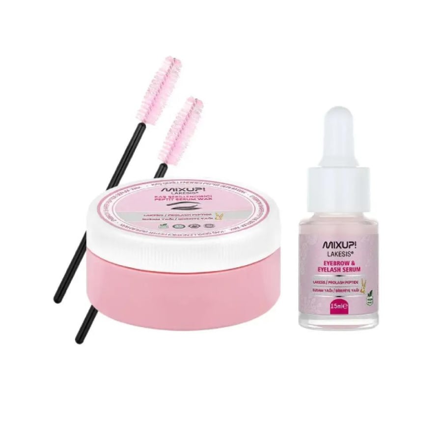 Peptide set for strengthening eyebrows and eyelashes and styling hair with wax from Mix Up