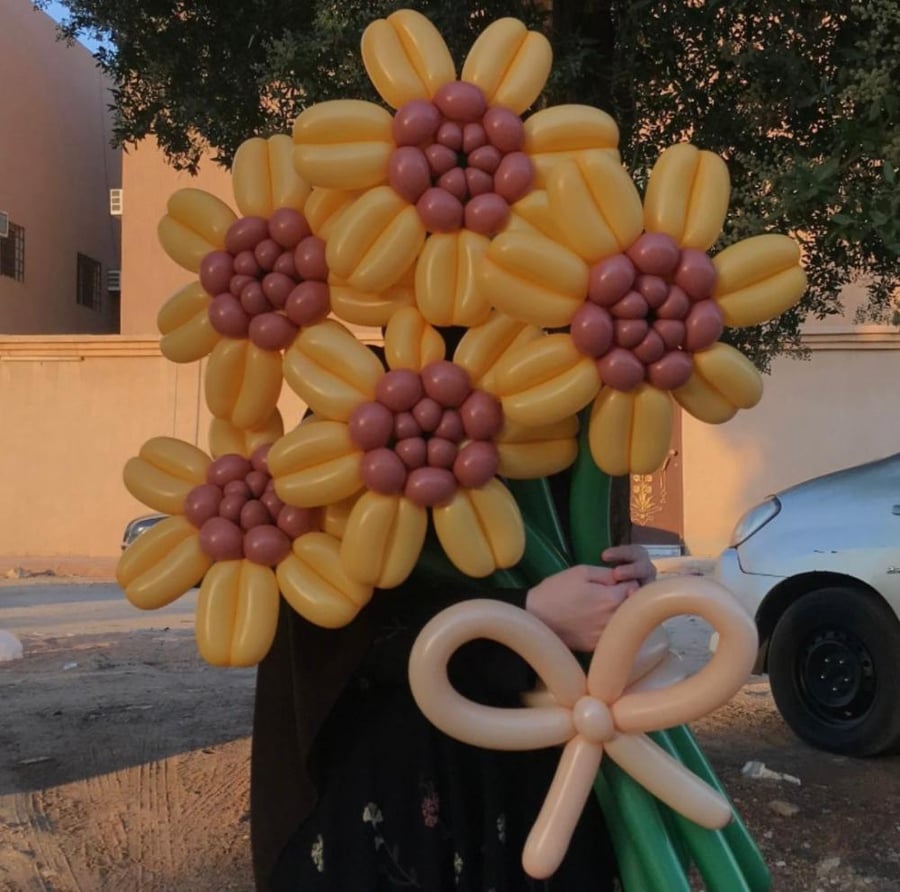 باقة بالونات الورد 6