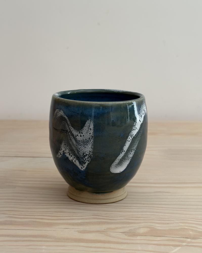 Cup blue and white