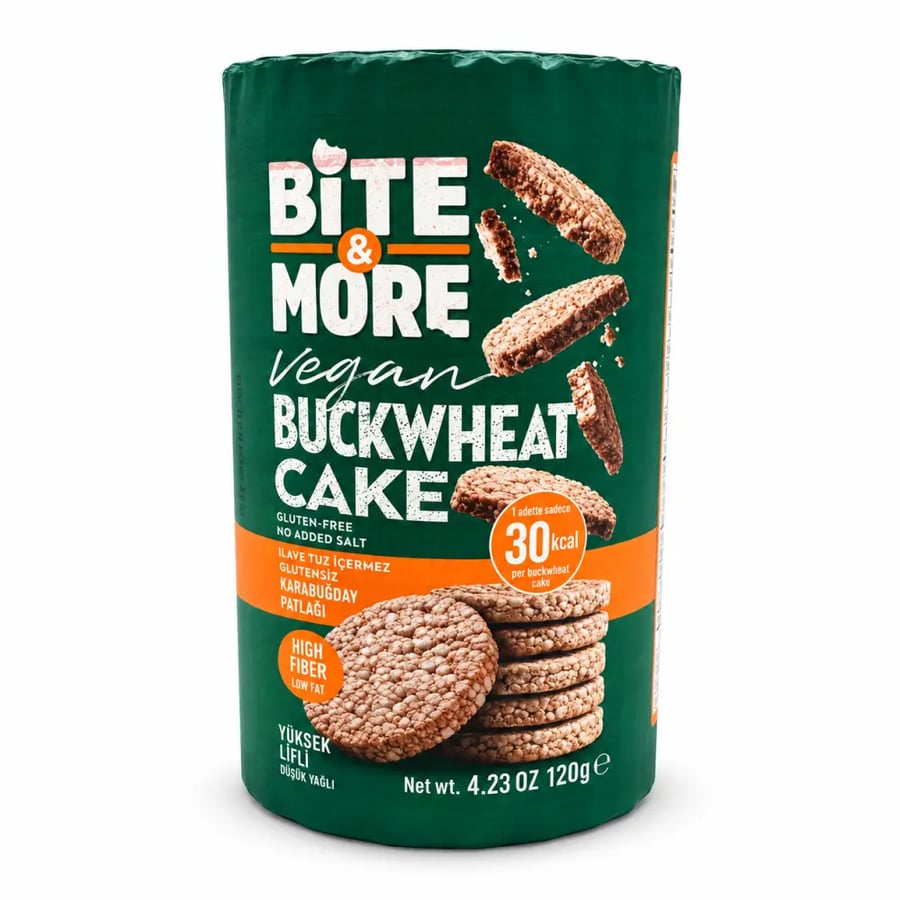 كعك الحنطة السوداء بايت اند مور 120جم Bite&More Buckwheat Cake