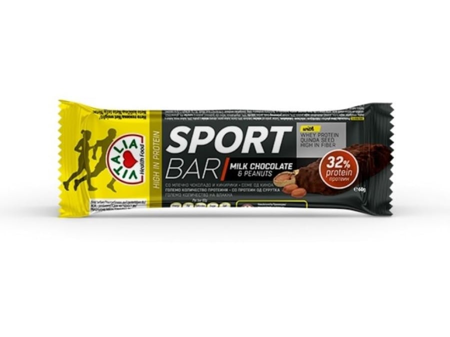 فيتاليا بروتين بار الفول السوداني والشوكولاتة بالحليب 60 غرام VITALIA PROTEIN BAR
