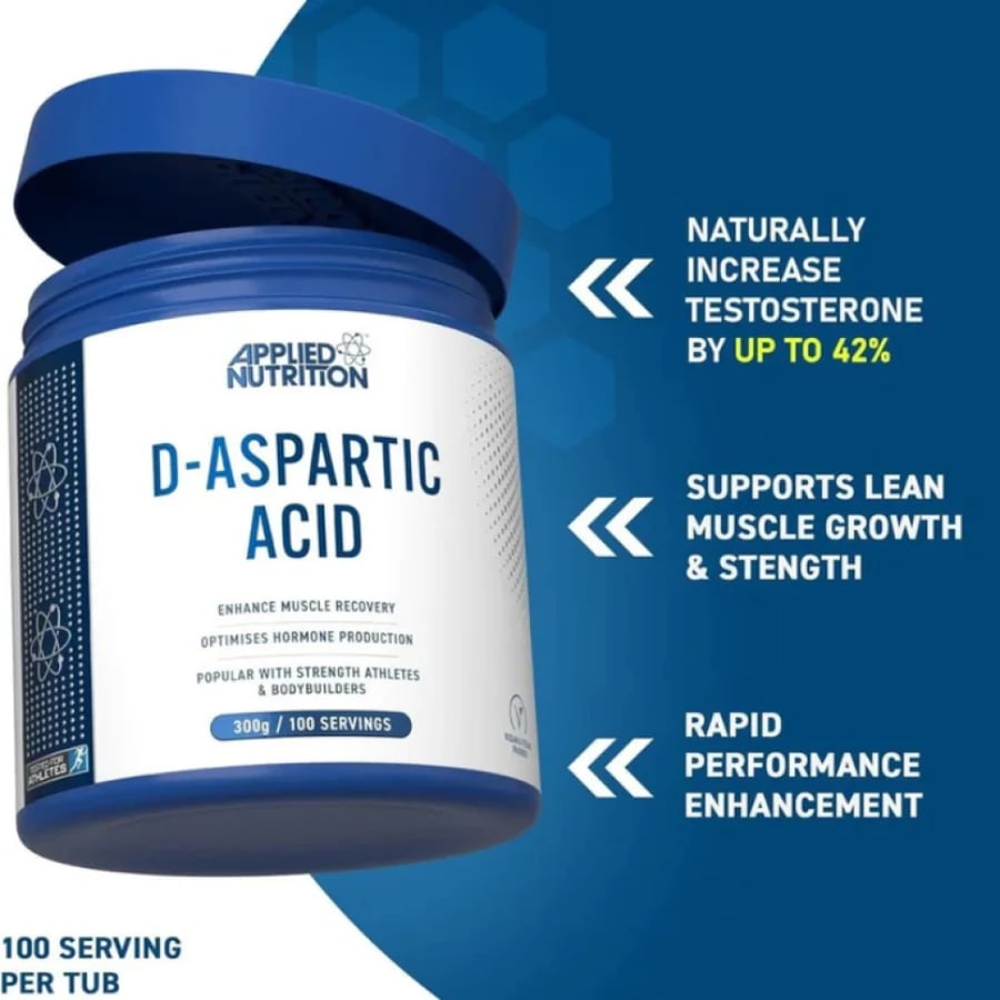 دي اسبرتيك اسيد ابلايد Applied Nutrition D-Aspartic Acid 300g