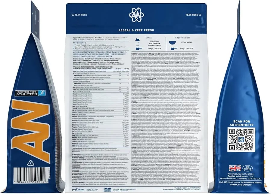 ابلايد نيوترشن كومبليت بريكفاست 490جرام Applied Nutrition Complete Breakfast