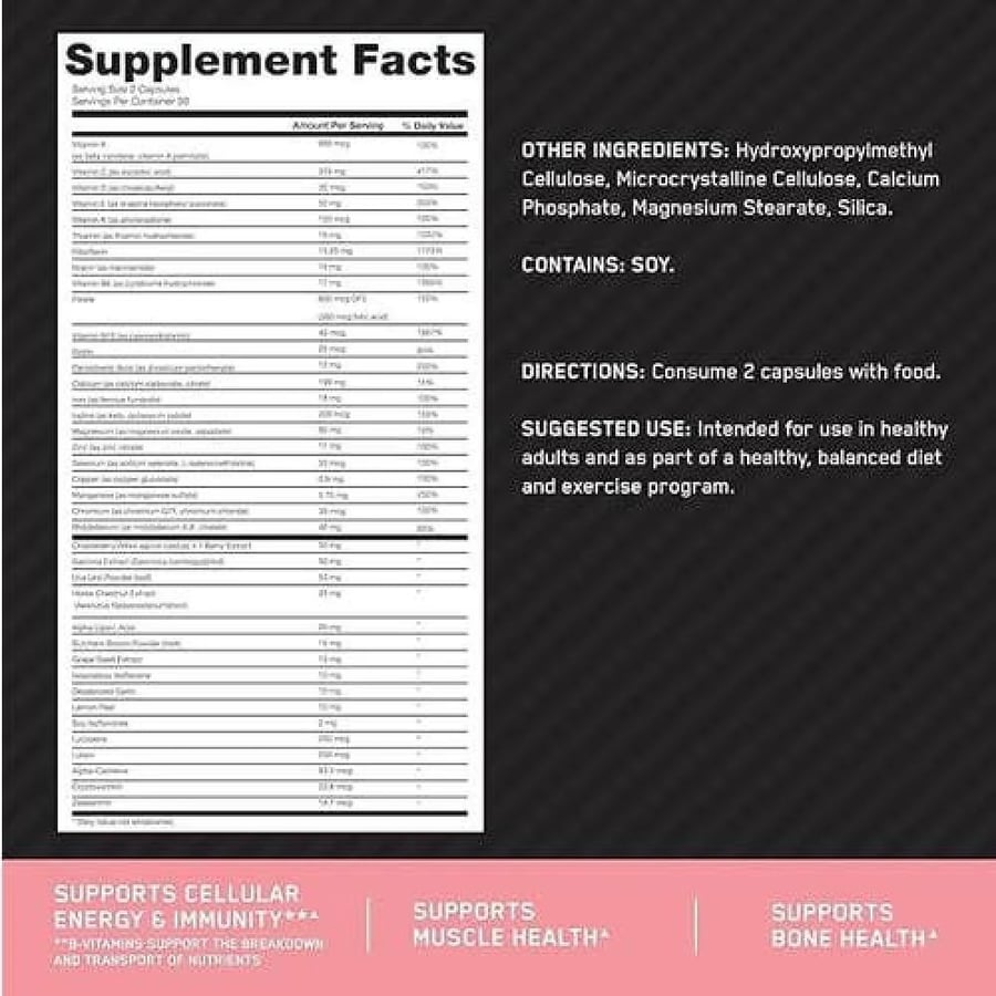 أوبتي وومن متعددة الفيتامينات 60 كبسولة Optimum Nutrition Opti-Women Capsules 60