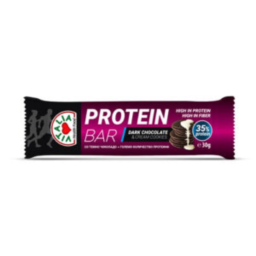 فيتاليا بروتين بار شوكولاتة داكنة و كوكيز 30 غرام VITALIA PROTEIN BAR