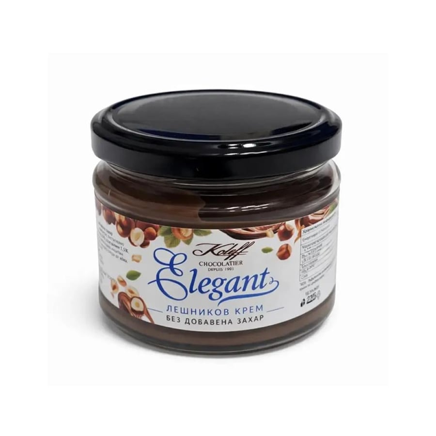 اليقنت  200جرام بدون سكر مضاف  Elegant Hazelnut Cream No Added Sugar