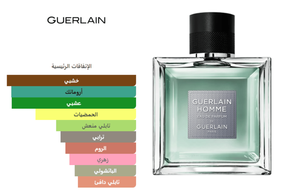 Guerlain Homme (For Men) Eau De Parfum 100ml - جيرلان هوم او دو بارفيوم 100 مل