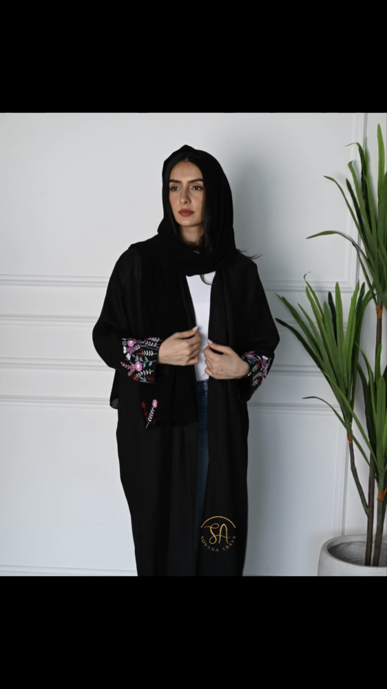 عباية لينن اسود