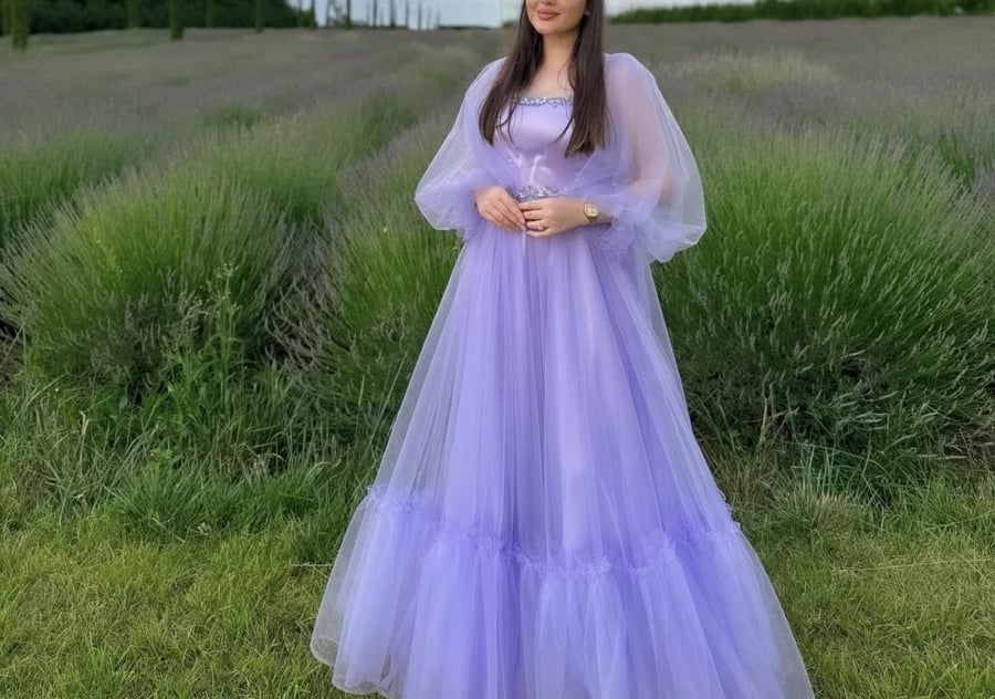 Purple tule dress