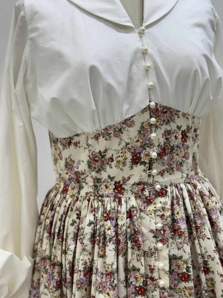 Floral/white cotton dress