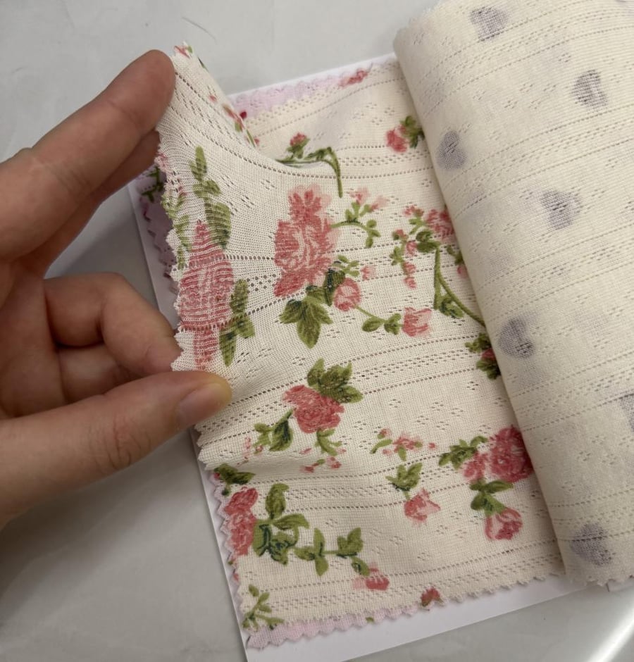 100%cotton”(vertical bar rib jacquard fabric (Fabric