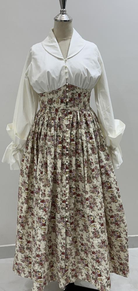 Floral/white cotton dress