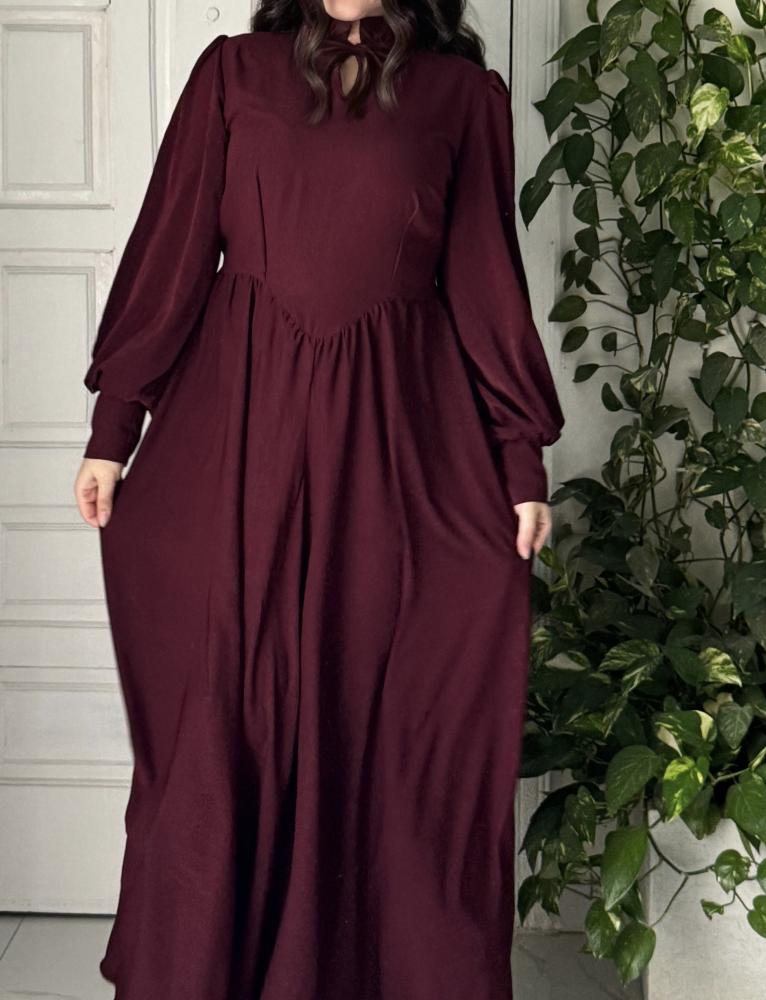 Dark red dress