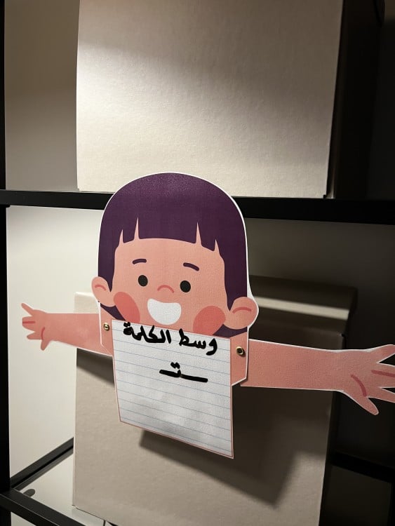 وسيلة لكتابة مواضع الحروف الثلاثة
