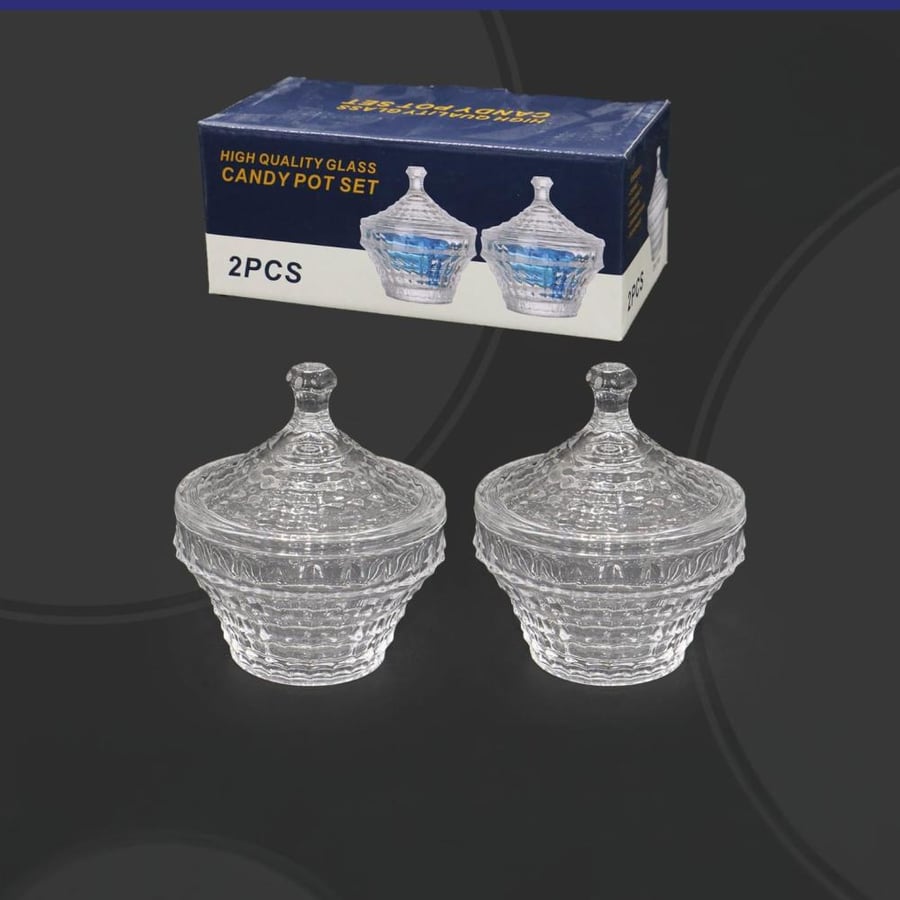 A set of two glass cups