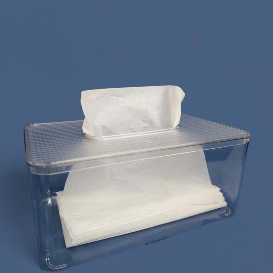 A box of transparent tissues