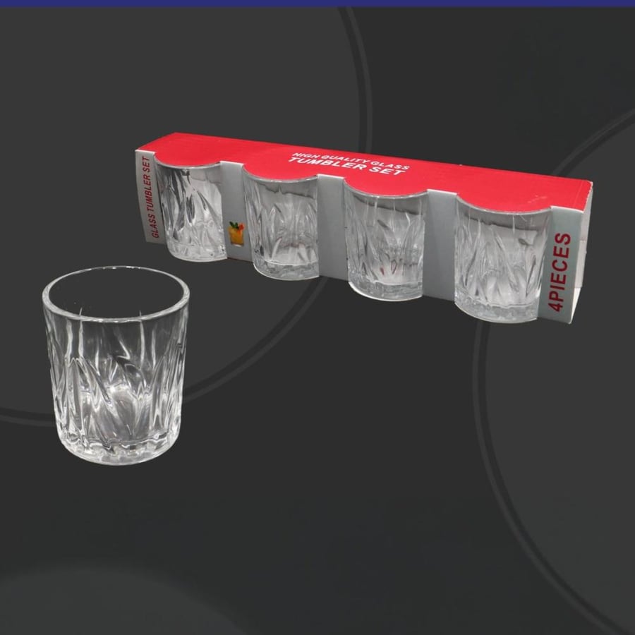 Glass cup set 4 pieces