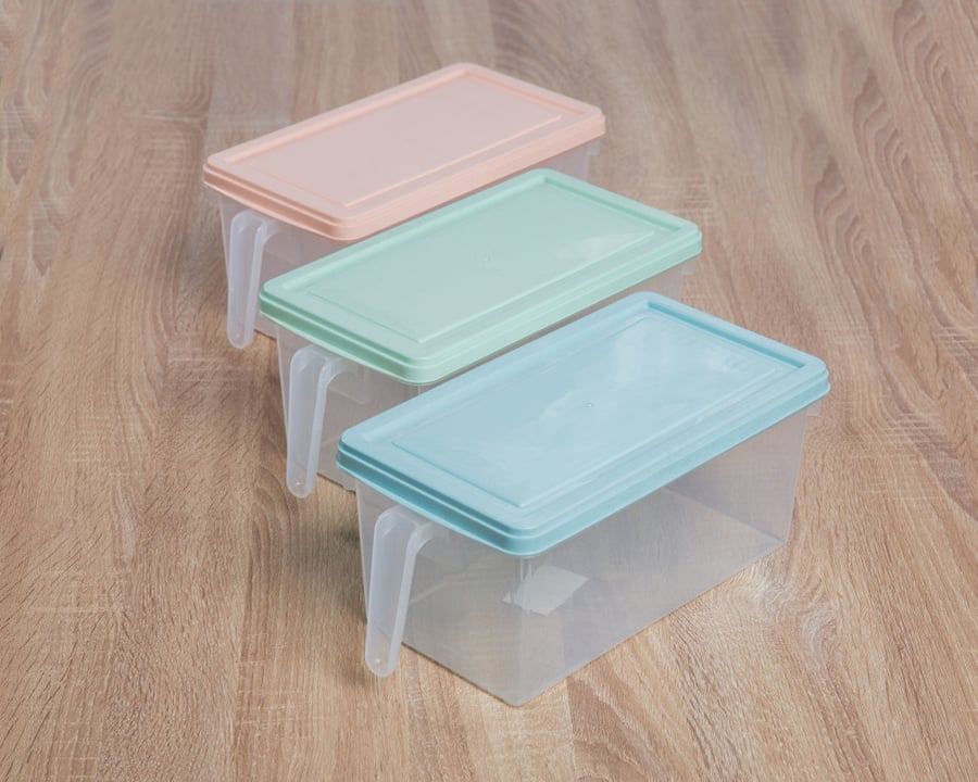 Plastic storage box in various colors