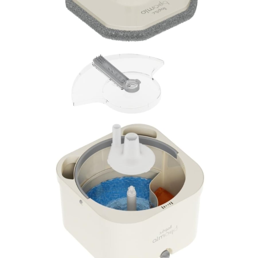 The developed stove mop with a square head
