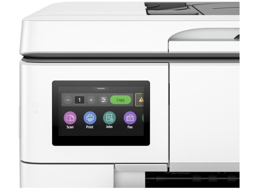 طابعة HP OfficeJet Pro 9730 A3 - طباعة، نسخ، مسح ضوئي، فاكس، دعم Wi-Fi و Bluetooth، سرعة عالية، طباعة على الوجهين