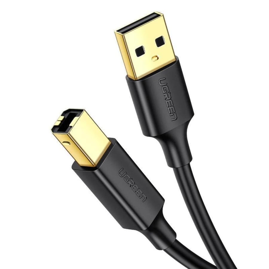 كابل برنتر يوجرين USB 2.0 بطول 2 متر أسود موديل 20847