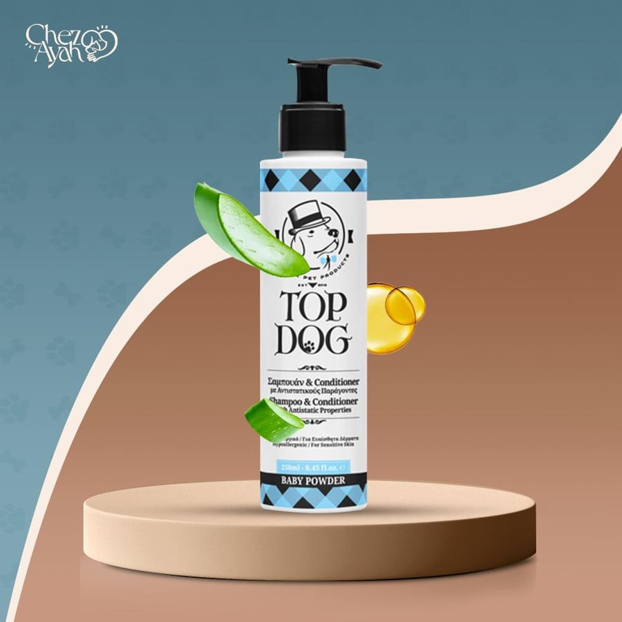 TOP DOG Mild Baby Powder Pet Shampoo 250ml