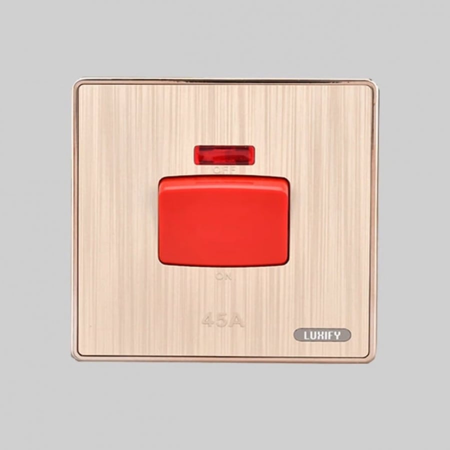 Luxfy 7*7 45A Air Conditioner Switch Gold