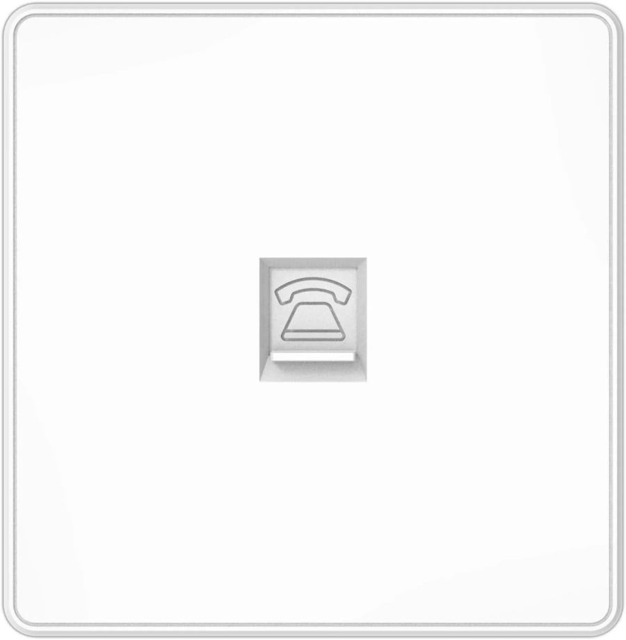 White telephone plug