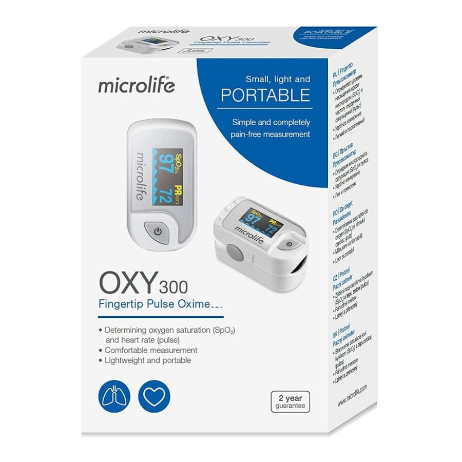 جهاز قياس نسبة الاكسجين فى الدم ونبضات القلب من مايكرولايف - Pulse Oximeter Microlife OXY 300