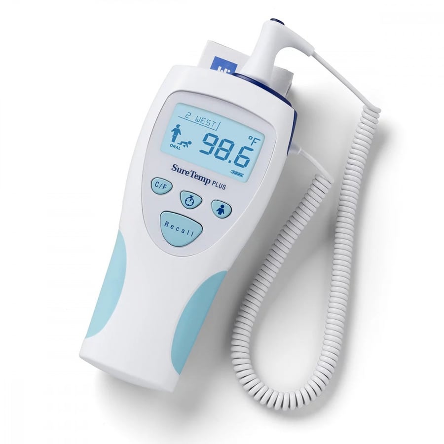 ترمومتر قياس درجة الحرارة حائطي والش ألين أمريكي مع الاستاند - Welch Allyn - SureTemp Plus 692
