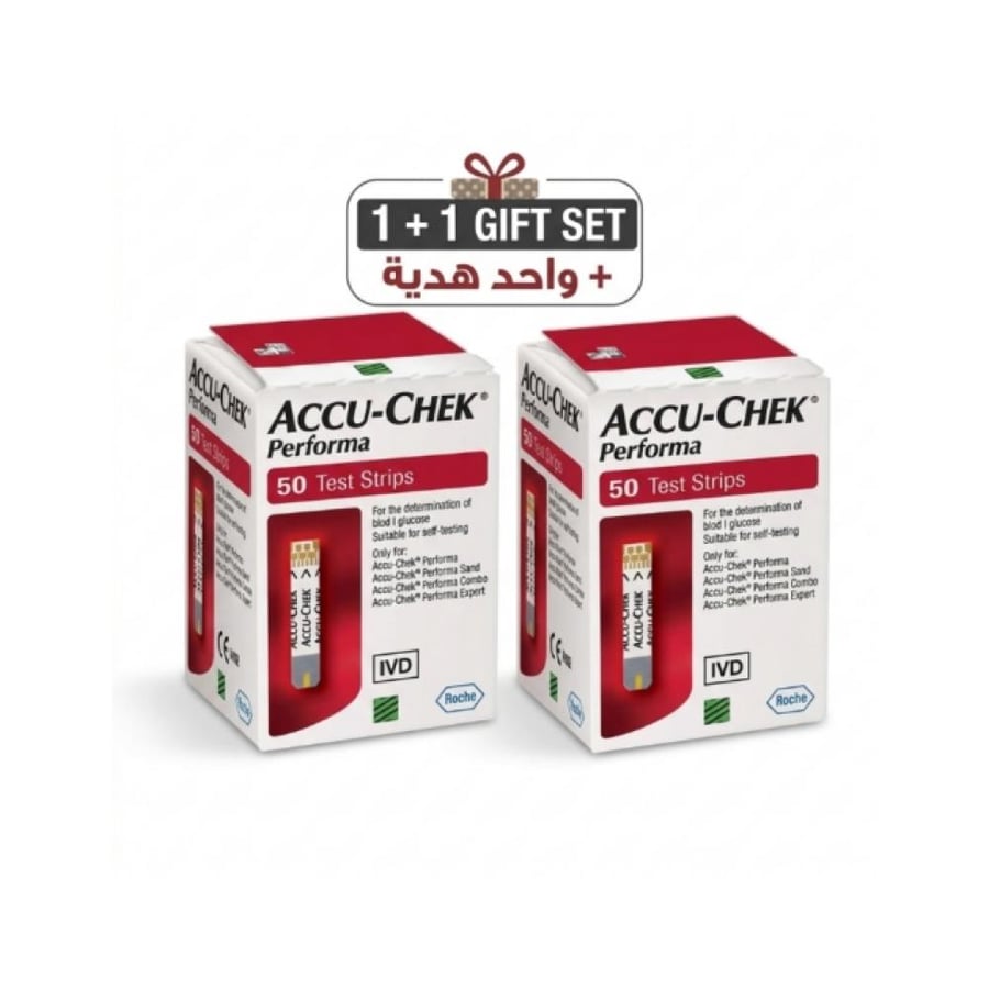 عرض خاص شرائط اختبار قياس السكر في الدم من اكيو تشيك بيرفورما - 50 شريط - ACCU-CHEK Performa