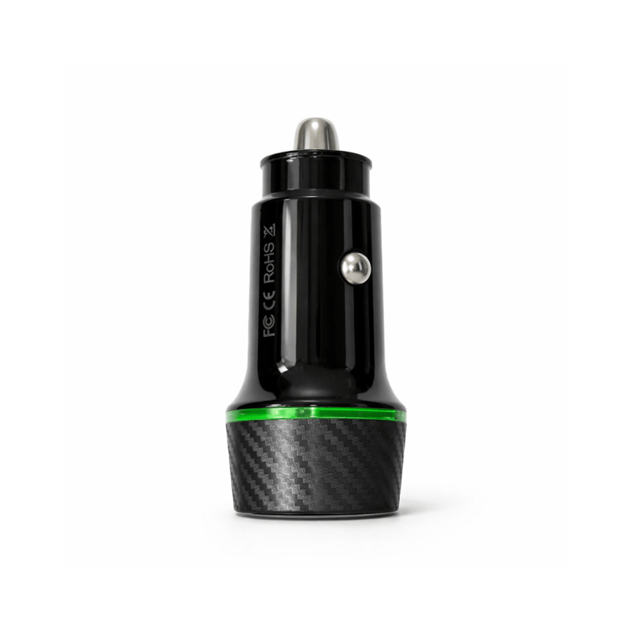 شاحن سيارة سريع PD 20W QC3-0 منفذين USB و Type-C للشحن السريع