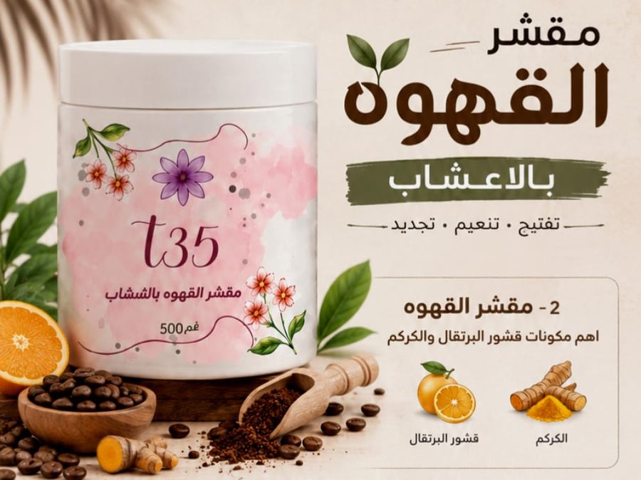 مقشر القهوه بالاعشاب
