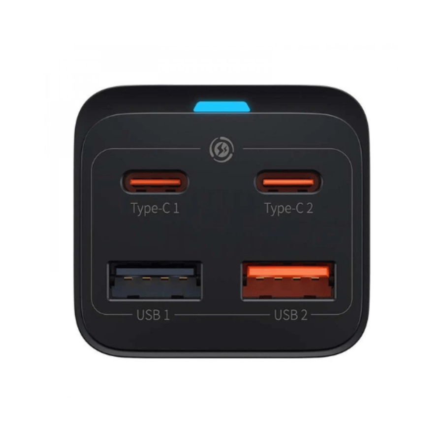 Bissos - Charging station with 4 ports with 65 watts power - black