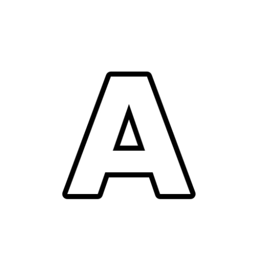 Iron letter A sticker