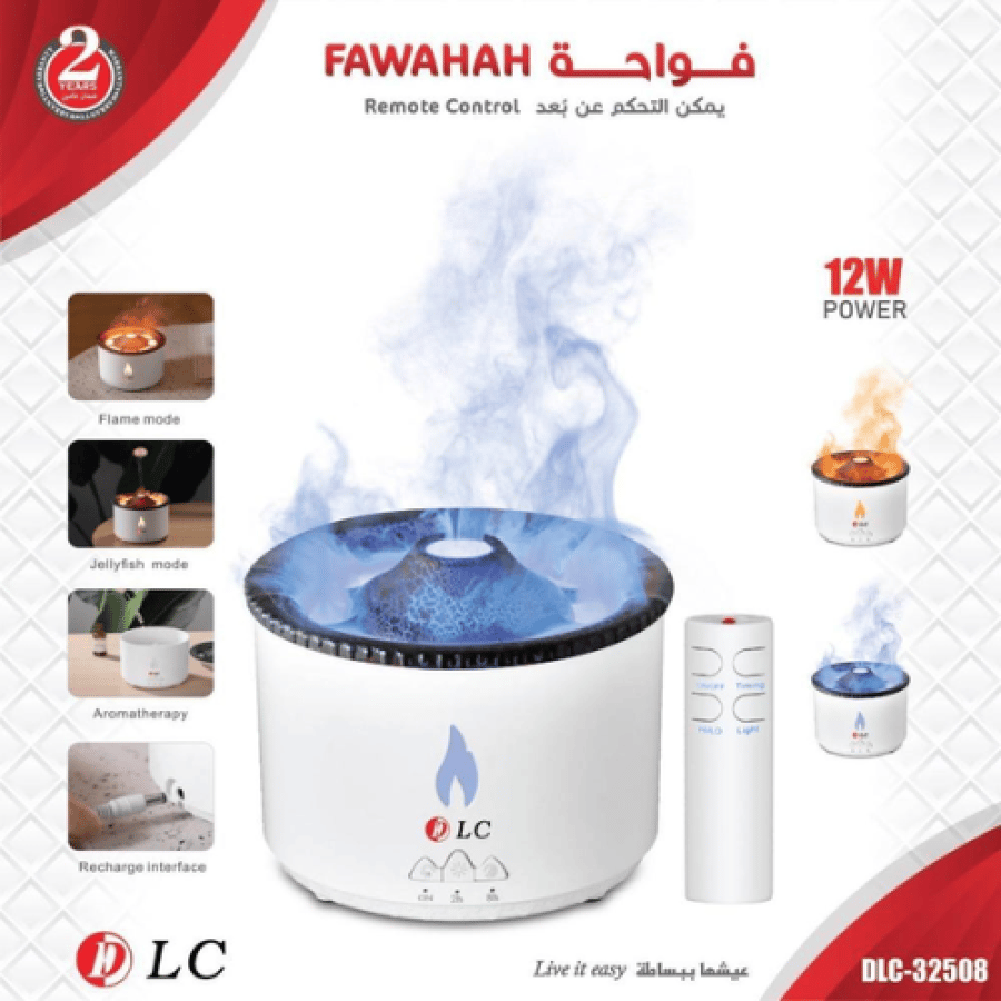 فواحة ومرطب جو DLC-32508 تحكم عن بعد مع ضوء ثنائي جذاب