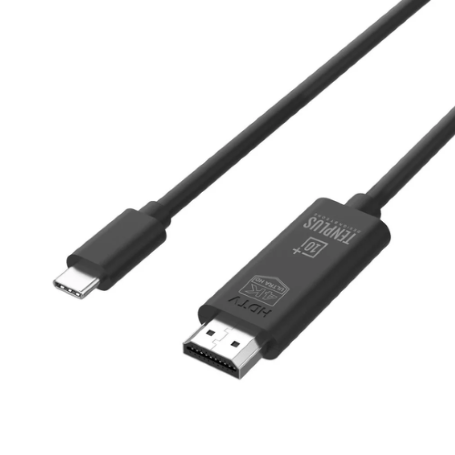 تن بلس كيبل HDMI إلى تايب سي USB-C بدقة 4K أسود