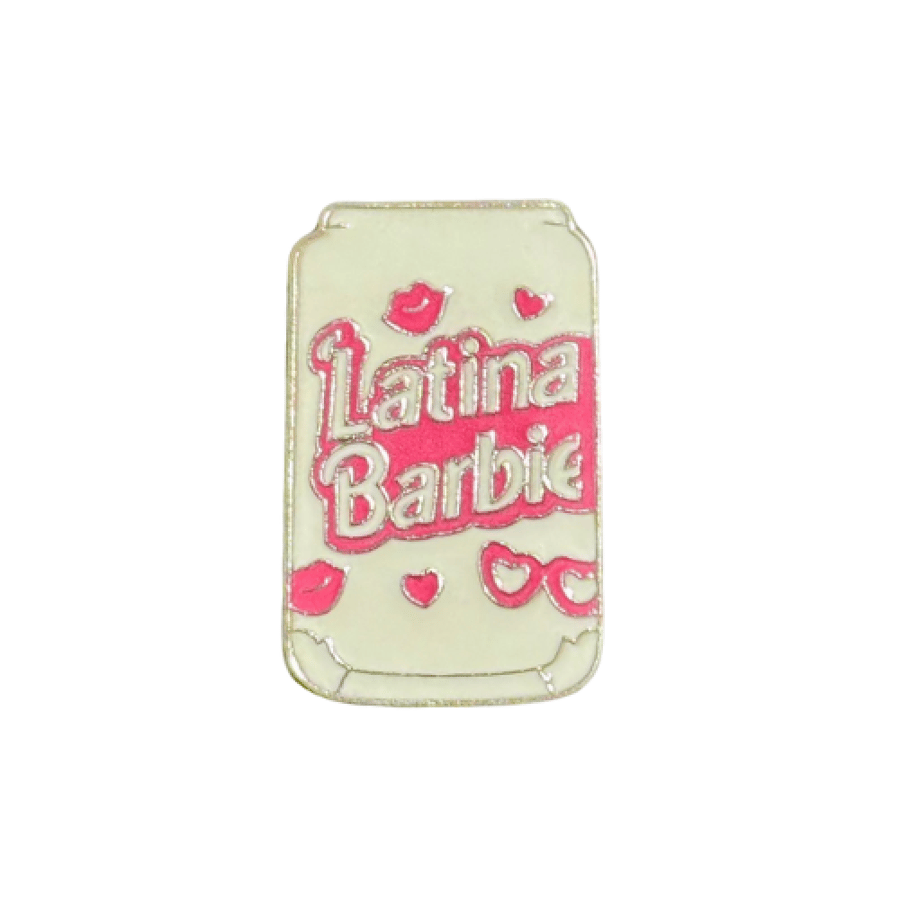 ملصق حديد مشروب عبارة Latina Barbie