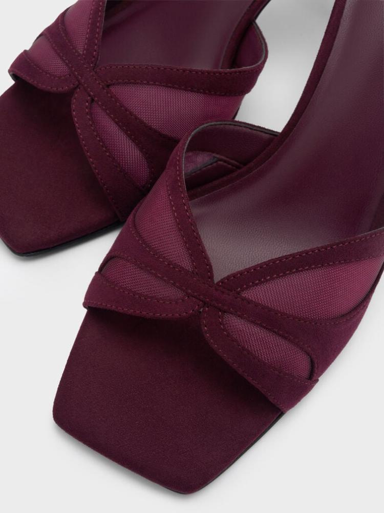 كعب تشارلز اند كيث/لون Burgundy