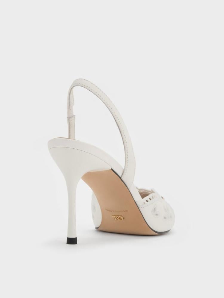 Charles and Keith heel / white color