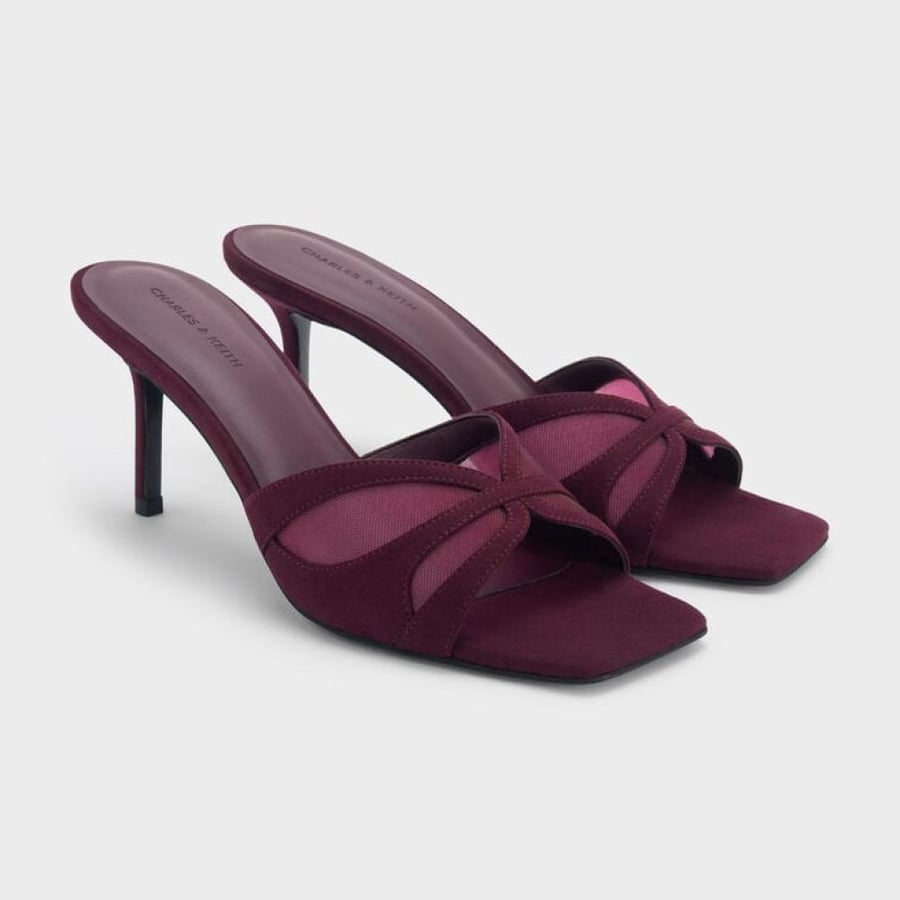 كعب تشارلز اند كيث/لون Burgundy