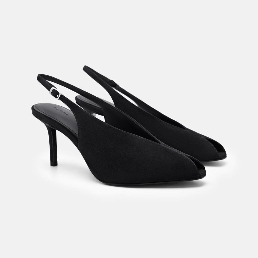 كعب بيدرو/اللون Black Suede