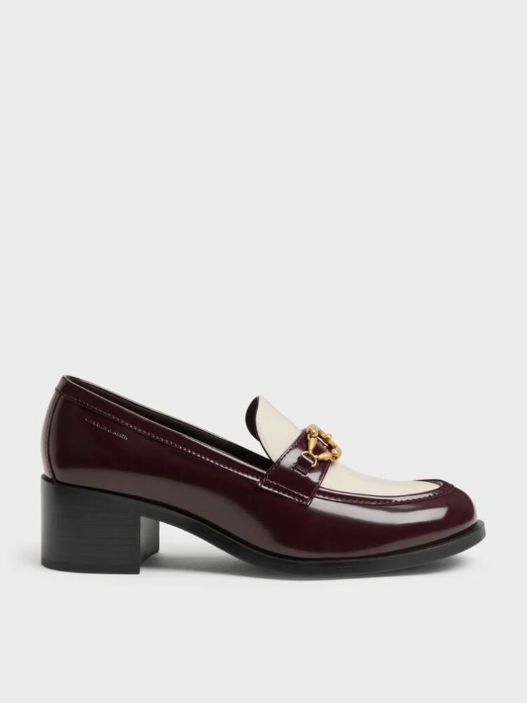 كعب تشارلز اند كيث/لون Burgundy