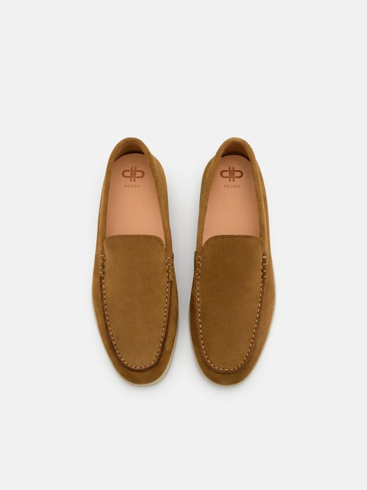 شوز بيدرو رجالي/لون Dark Camel Suede