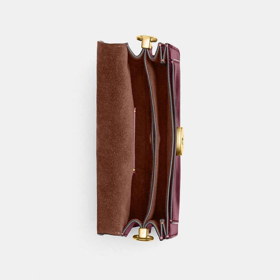 شنطة كوتش تابي/مقاس20-لون Brass/Dark Cherry
