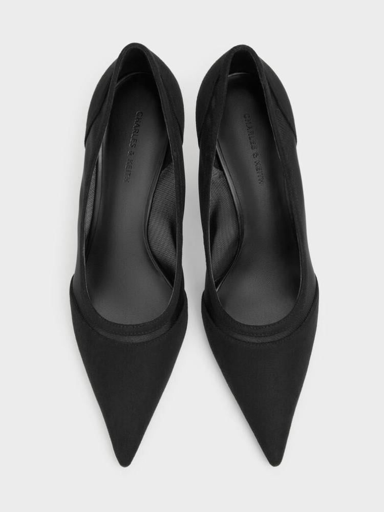 كعب تشارلز اند كيث/لون Black Textured