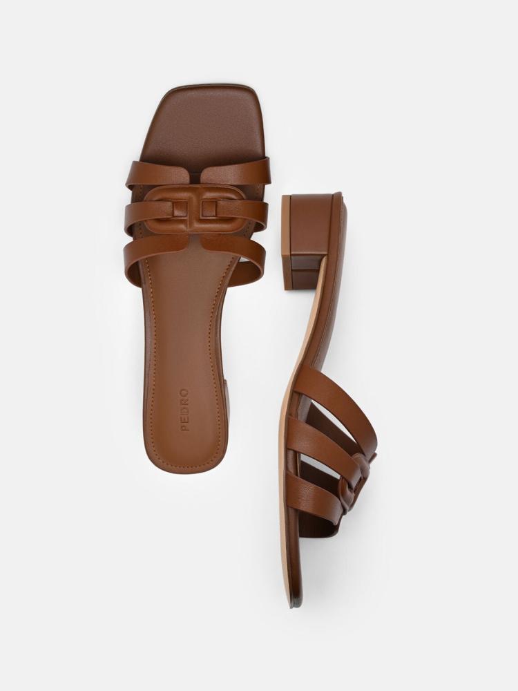 كعب بيدرو /لون Cognac